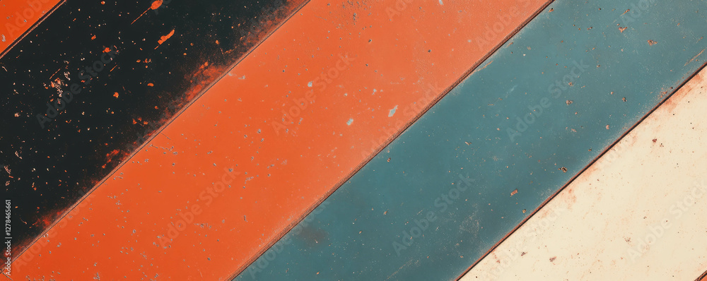 Poster Diagonal striped abstract texture with subtle colors for design