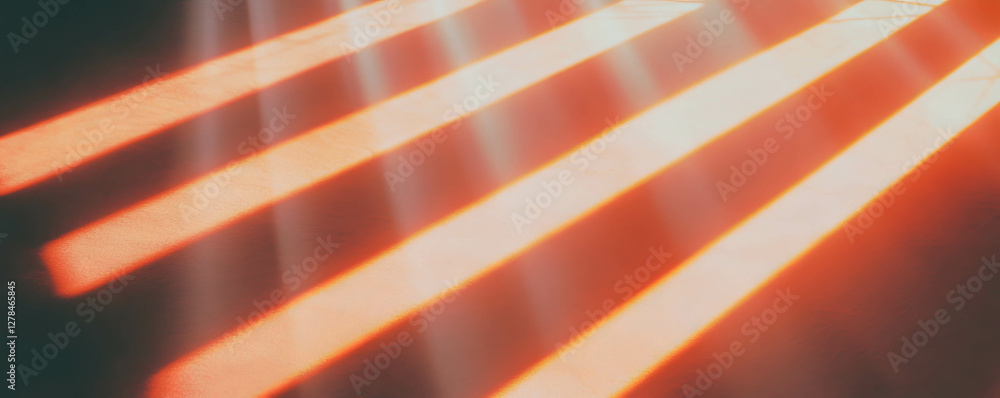 Poster Abstract diagonal stripes with grainy texture and soft light for modern design