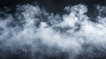 Abstract smoke plume on dark background.  Possible use Stock photo for graphic design