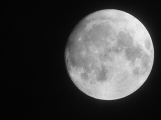 full moon over black