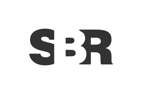 SBR logo design. Initial letter S B R bold font style for tech startups, consulting, corporate branding. Creative company name, headlines typography identity, trendy logotype.