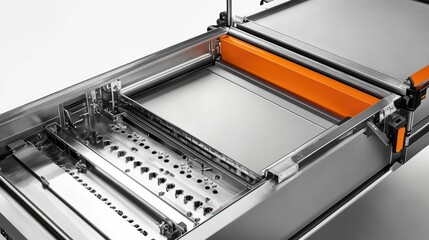 Heavy-duty tray cleaning station with high-efficiency rinsing, drying, and automatic waste removal.