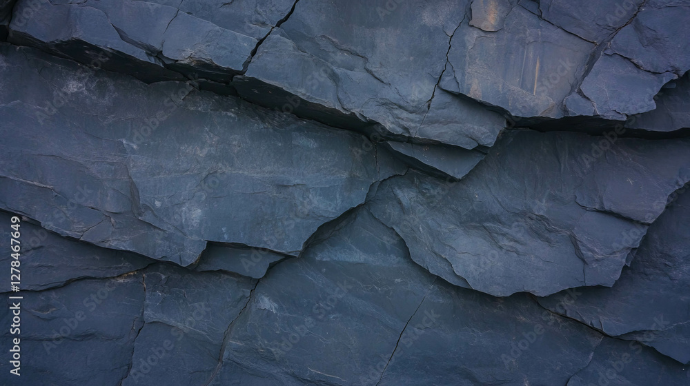 Poster Texture of dry mud wall with deep cracks for design and background concepts