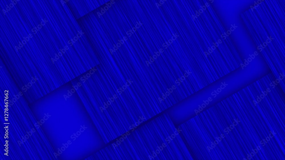 Poster blue color moving parallel lines with square shapes gradient design geometrical background
