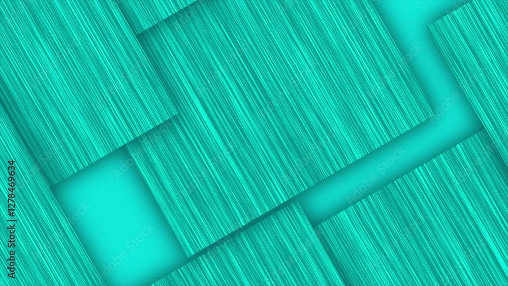 Aufkleber cyan color moving parallel lines with square shapes gradient design geometrical background