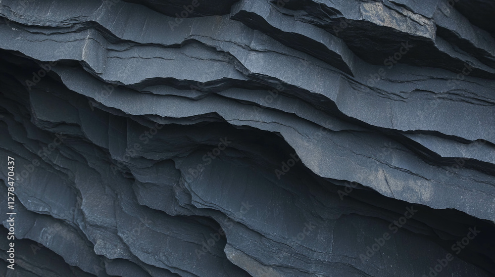 Poster fine layered black slate texture for backgrounds and design projects