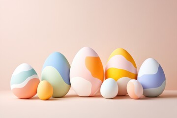 Modern geometric easter eggs arrangement for festive decor inspiration