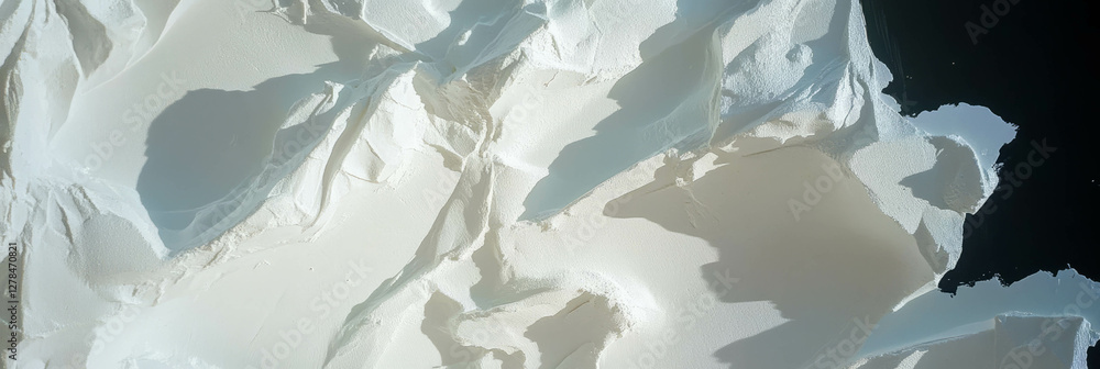 Poster subtle white plaster texture with organic patterns for artistic design
