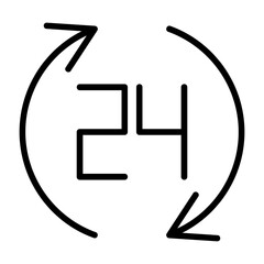 24 Hours Icon