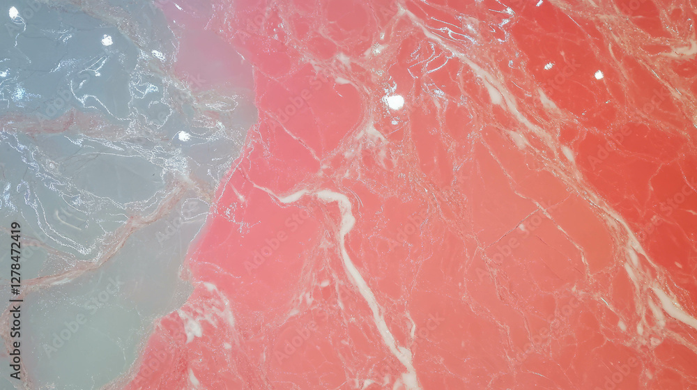 Poster glossy pink marble texture with subtle white patterns for creative design projects