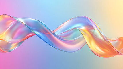 Abstract Pastel Waves Flowing Gracefully Across a Soft Background