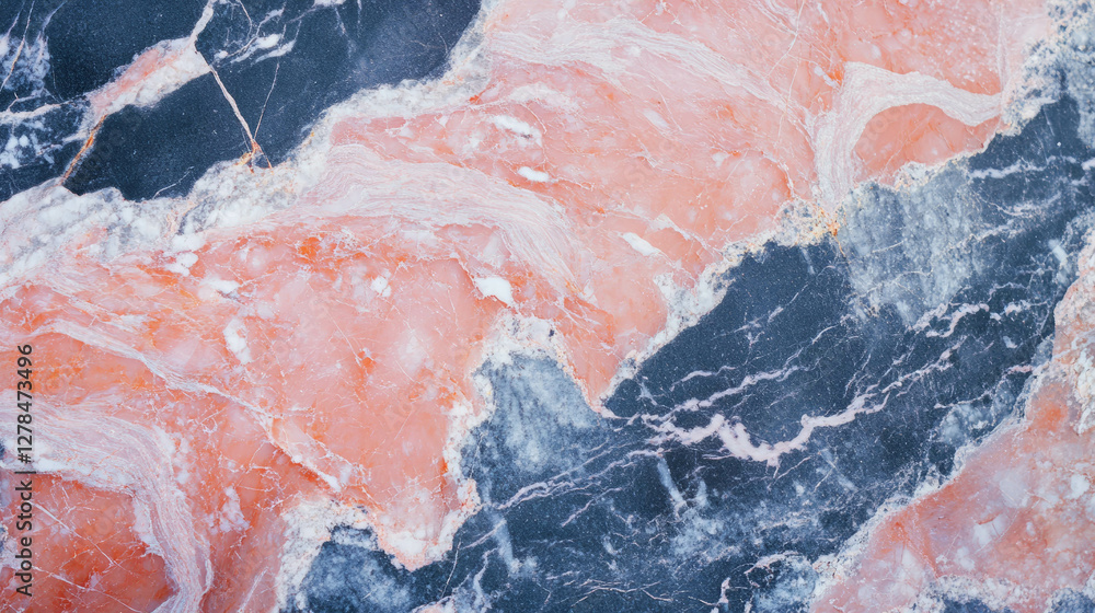 Poster glossy pink marble texture with abstract white patterns for design inspiration