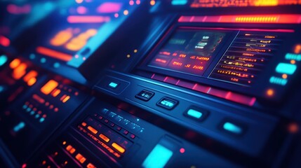 Obraz premium Futuristic Control Panel Interface (1)