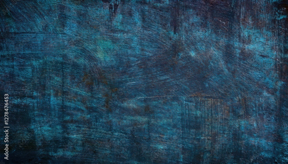 Poster abstract blue textured surface with dark tones, artistic background for design, deep cool color grad