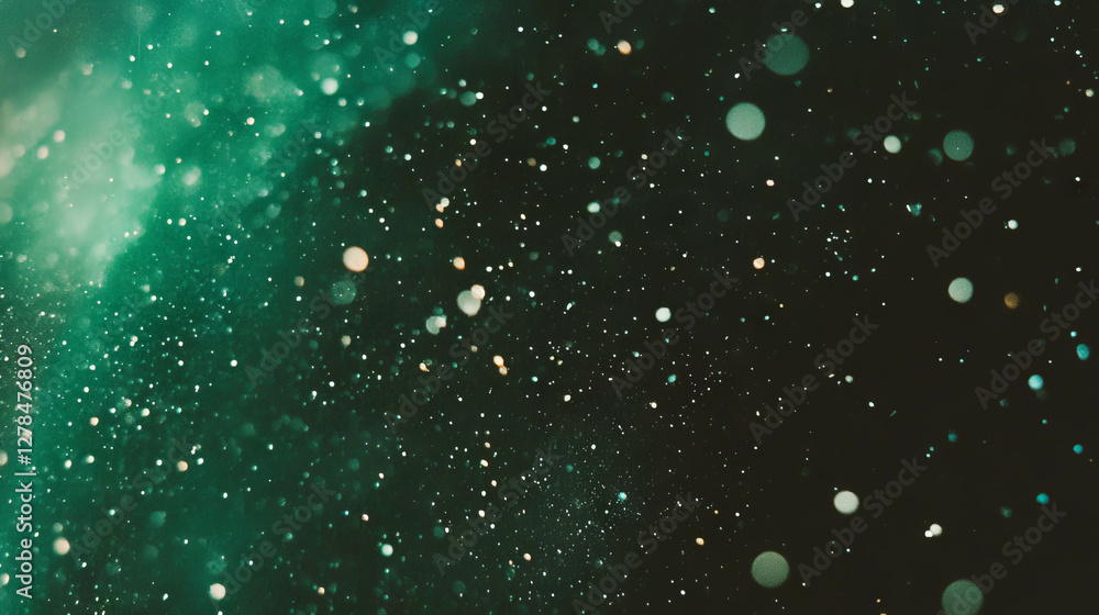 Poster abstract green chalkboard texture with soft varied chalk particles for creative design