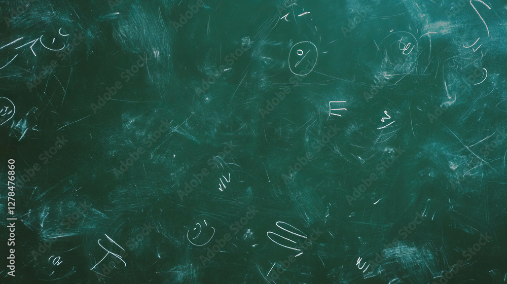 Poster chalkboard texture with white chalk scribbles for creative background design