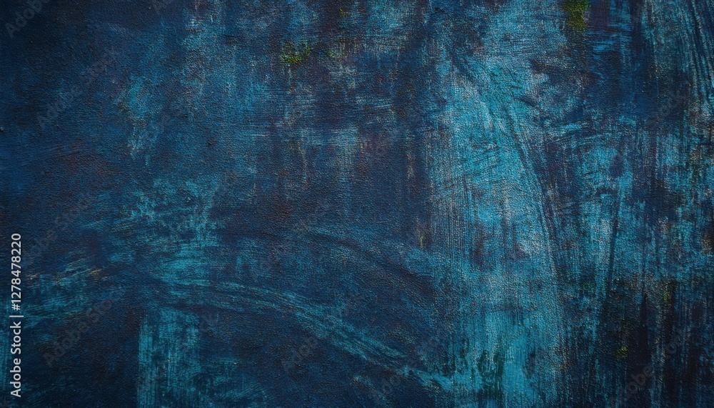 Poster abstract blue textured surface with dark tones, artistic background for design, deep cool color grad