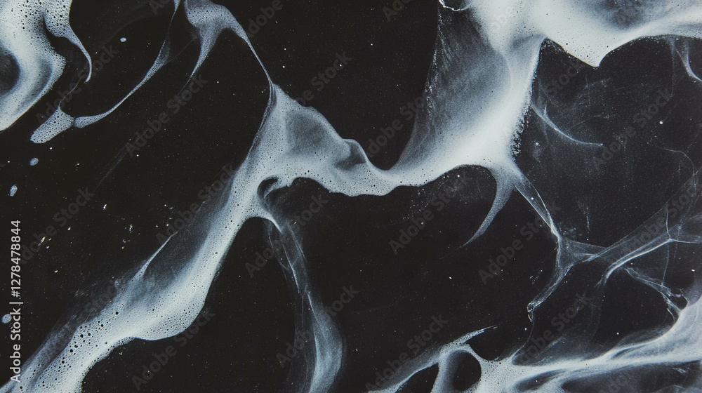 Poster Abstract texture of grey chalkboard with erased chalk patterns for creative design
