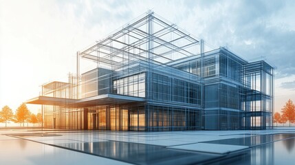 A modern data center under construction with reinforced walls and advanced cooling systems