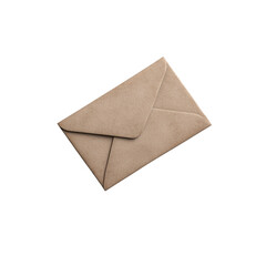 Brown envelope with flap feature displays classic design and simple structure in rectangular shape
