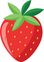 Obraz premium Fresh Strawberry Vector Illustration