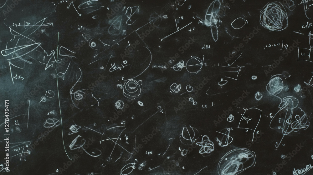 Poster chalkboard texture with erased marks for education and background design
