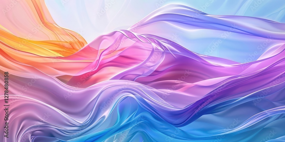 Poster curve wave dynamic glowing shine flames striped line horizontal transparent and smooth.