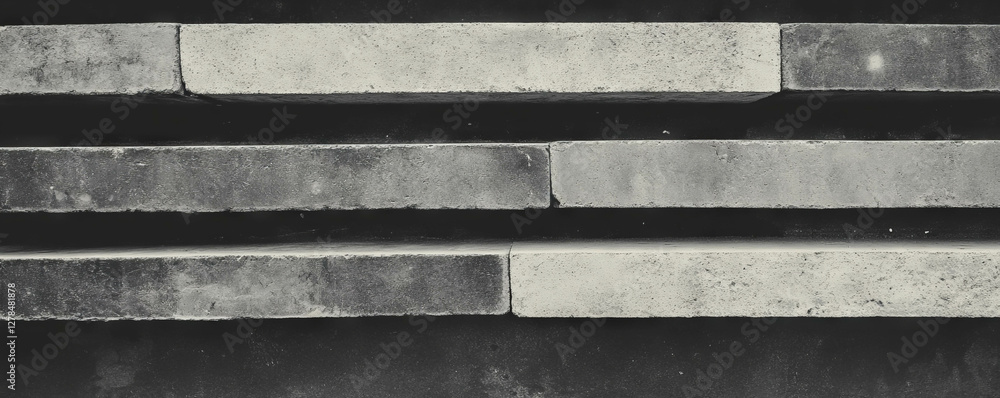 Poster Abstract texture of horizontal brick stripes for design and background use