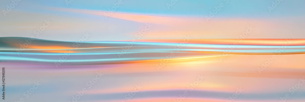 Poster Abstract soft subtle horizontal stripes with gentle gradient for modern design