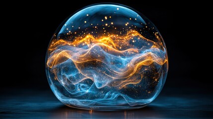 Enigmatic Orb: Celestial Energy Captured