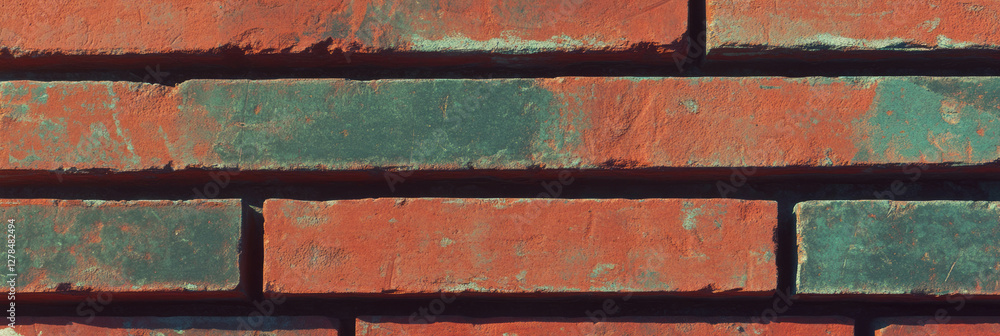 Poster rustic horizontal brick texture for architectural and design projects
