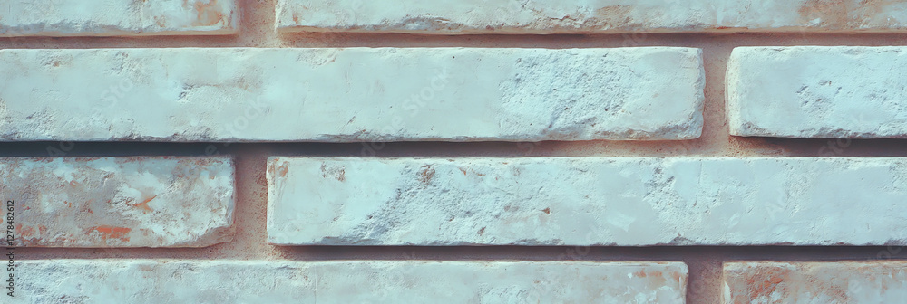 Poster horizontal thick brick texture with rough surface for backgrounds and design