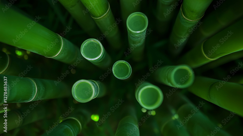 Poster intricate texture of intersecting bamboo stalks for natural design concepts