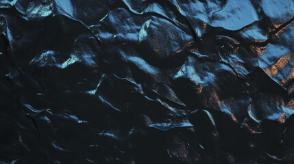 Iridescent black wall texture with dark multicolored hues for modern design