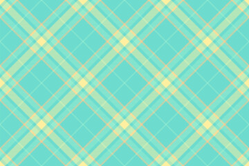 Seamless pastel plaid pattern.  Perfect for textile design, websites, or crafting projects. This cheerful, light teal and pale yellow design evokes feelings of spring and freshness.