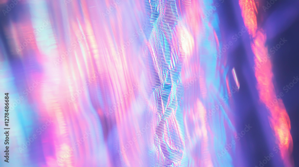 Poster iridescent textile wall with woven patterning for abstract art and design inspiration
