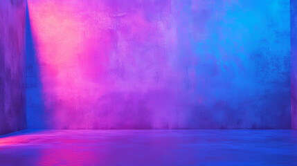 Vivid iridescent violet and blue wall texture for creative design projects