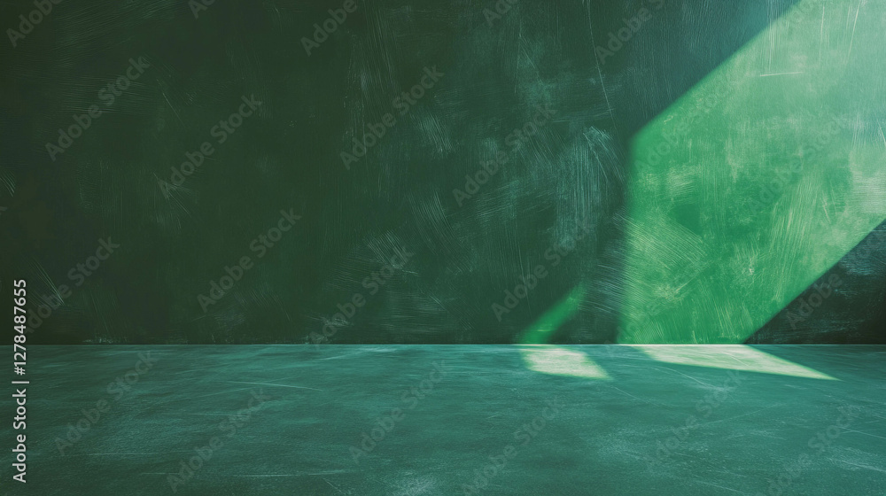 Aufkleber Green chalkboard texture with smooth matte surface for classroom or design background