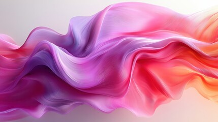 Fototapeta premium Abstract flowing fabric in vibrant pink and purple hues, creating a sense of movement and depth