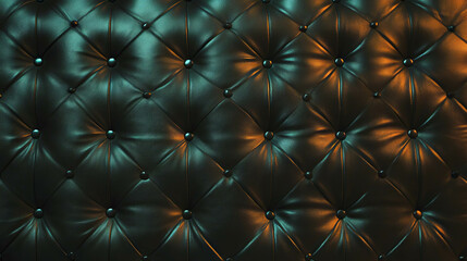 Fototapeta premium Luxurious textured leather padded panels for elegant interior design
