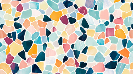 A colorful mosaic of small rocks and pebbles
