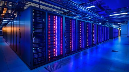 Modern server room processing tech
