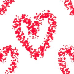 heart made of red hearts