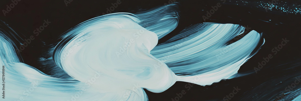 Aufkleber abstract expression of light and dark paint strokes for artistic design