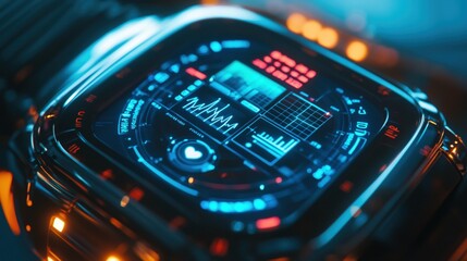 Obraz premium Futuristic Smartwatch Interface