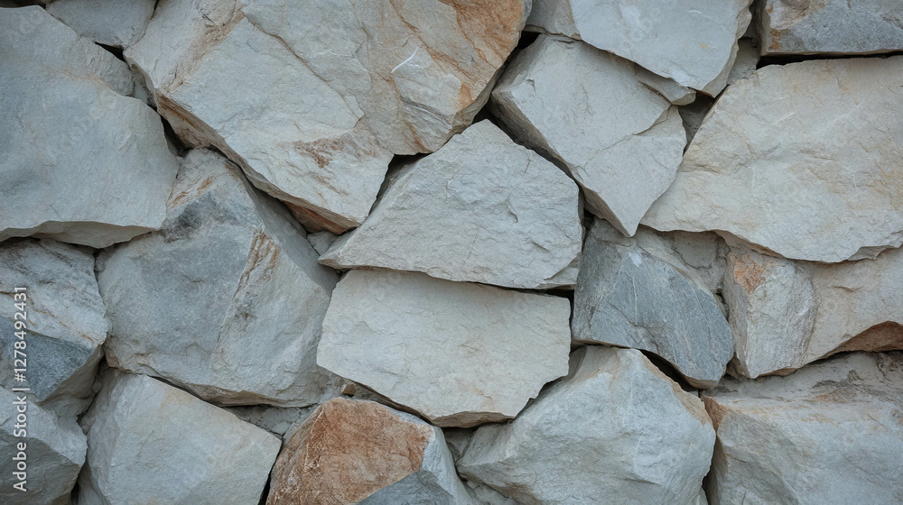Poster natural limestone texture with grey and brown layers for background and design