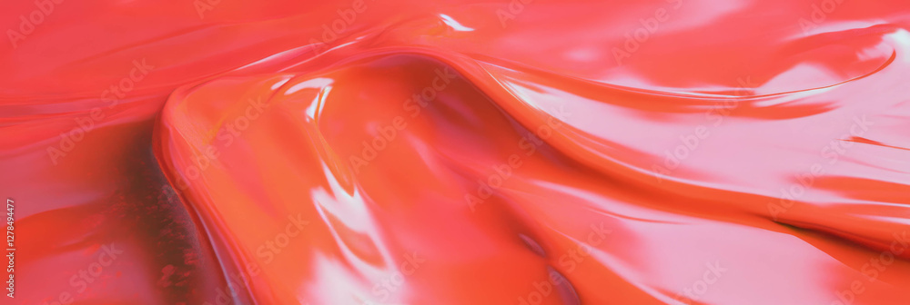 Poster vibrant flowing red matte paint texture for artistic and design projects