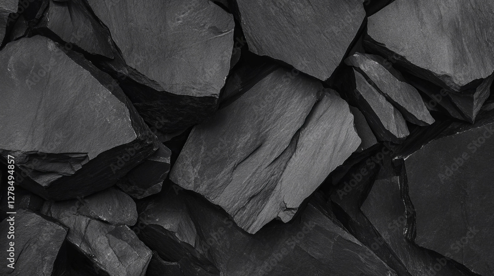 Poster natural black slate texture with uneven matte surface for background or design