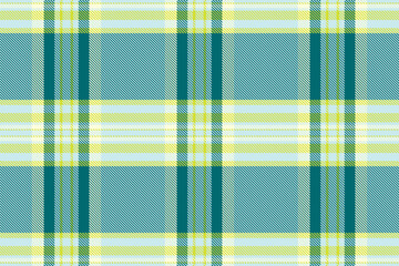 Vibrant teal, lime, and pale yellow plaid pattern.  Perfect for textile design, website backgrounds, or fashion illustrations.  This cheerful, seamless texture evokes feelings of spring and freshness.