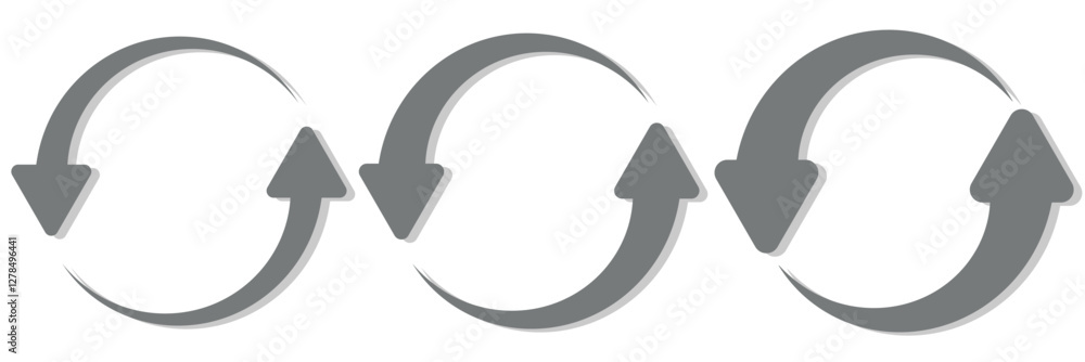 Poster refresh icon set. reload icon vector. circular arrow , refresh, reload. set of circle arrows rotatin